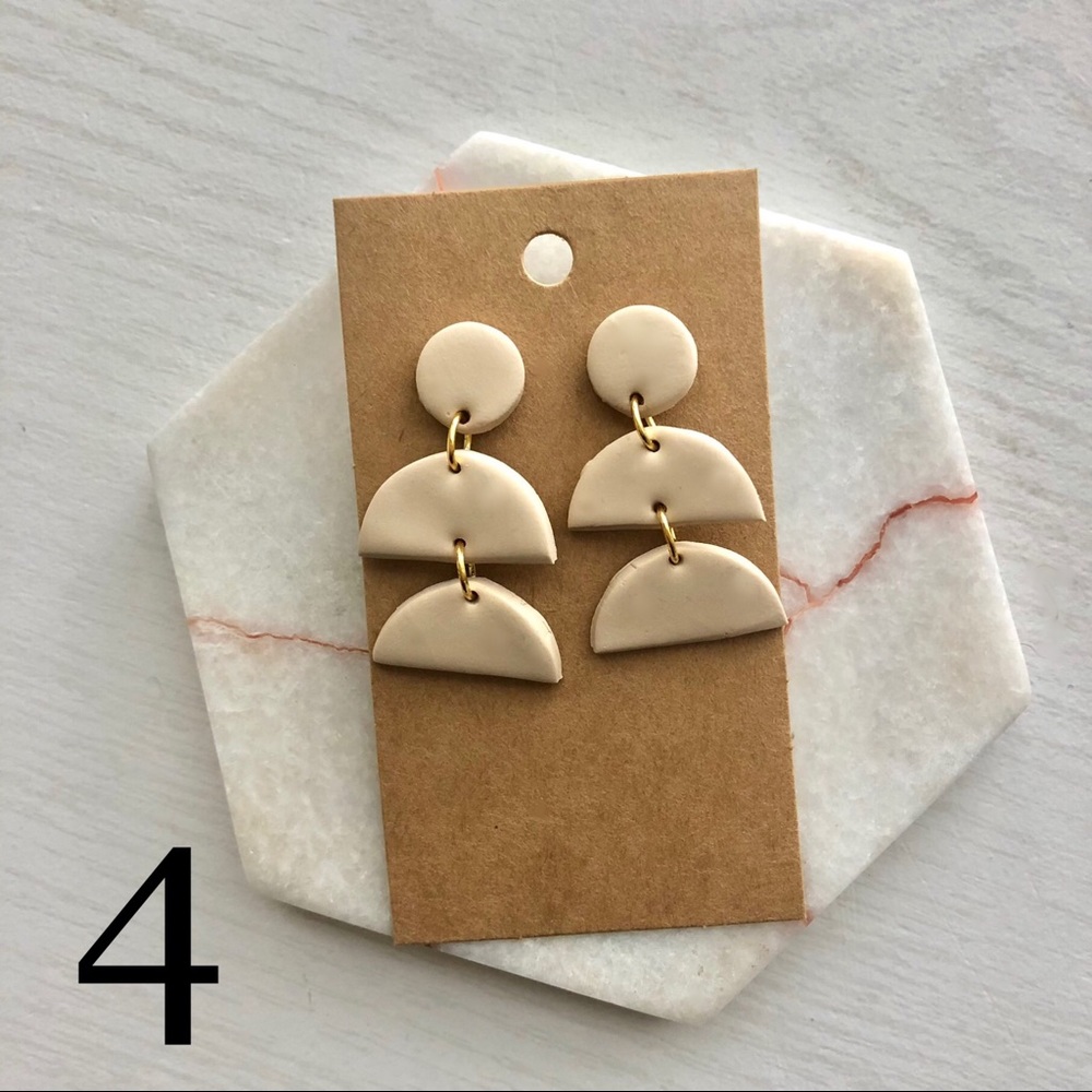 Handmade polymer clay earrings